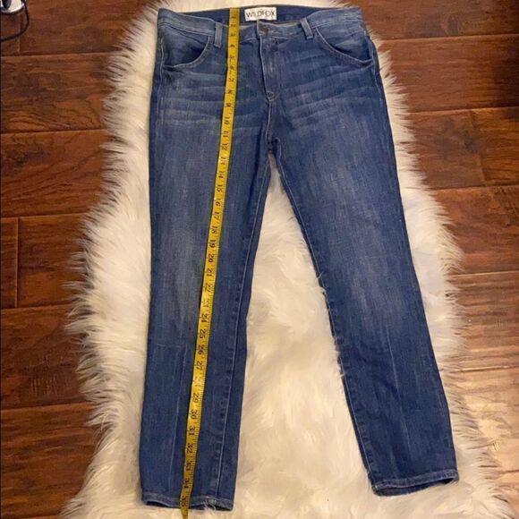 Wildfox Marissa Boyfriend Fit Blue Distressed Denim Jeans Festival Casual Boho - Picture 6 of 11